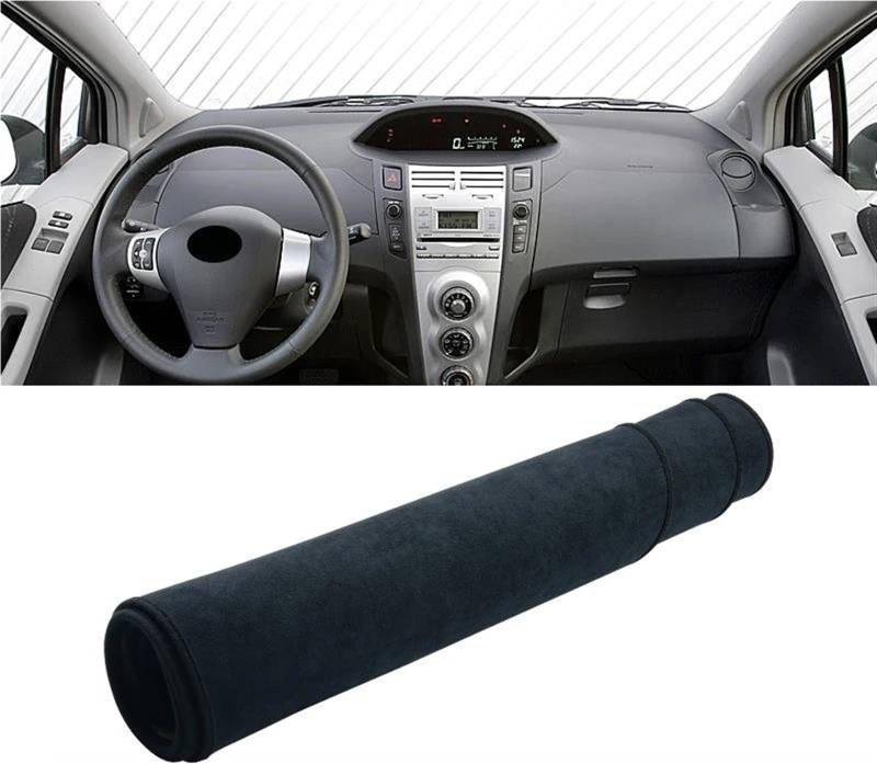 Armaturenbrett Abdeckung Matte Für Toyota Für Yaris Für Vitz 2006 2007 2008 2009 2010 2011 Auto-Armaturenbrett-Sonnenschutz-Abdeckmatte Instrumententafel Unterlage(B Black LHD) von ELDVSUA