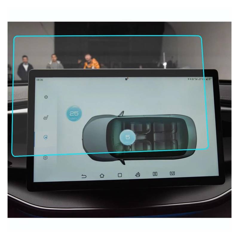 Displayschutz-Folie Für BYD Für Qin Plus Für EV 2023 LCD-Autoradio GPS-Navigation Displayschutzfolie Aus Gehärtetem Glas Innenzubehör Displayschutz von ELDVSUA