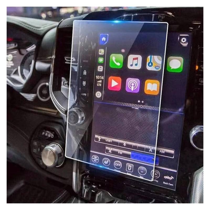 Displayschutz-Folie Für Dodge Ram 1500 2500 3500 2019 2020 2021 12-Zoll-Autonavigations-Touchscreen-Display Schutzfolie Aus Gehärtetem Glas Displayschutz von ELDVSUA