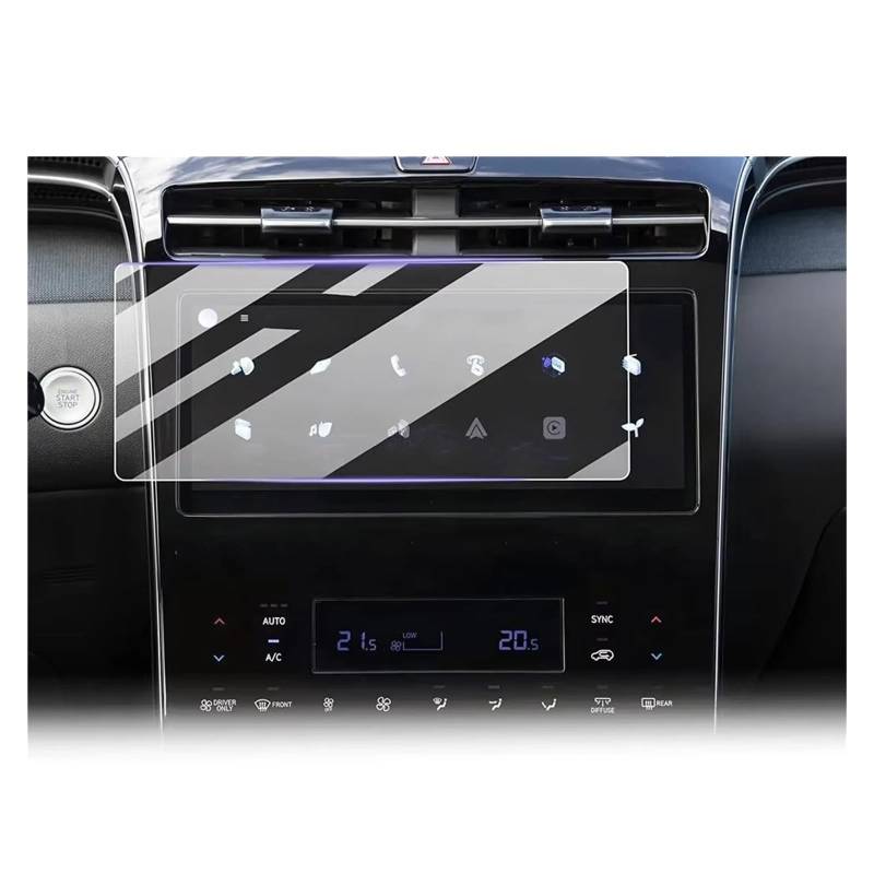 Displayschutz-Folie Für Hyundai Für Tucson NX4 2022 2023 Innenraum GPS-Navigationscenter-Steuerung Touchscreen Schutzfolie Aus Gehärtetem Glas (10,25 Zoll) Displayschutz von ELDVSUA