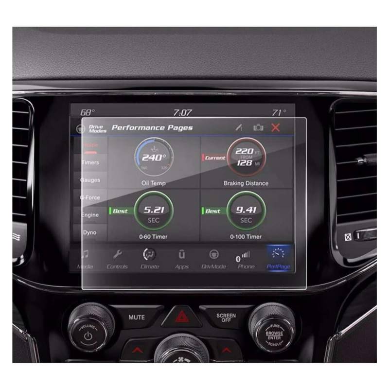 Displayschutz-Folie Für Jeep Für Grand Für Cherokee 2019 2020 2021 8,4 Zoll Touchscreen-Schutzfolie Aus Gehärtetem Glas Für Die Autonavigation Displayschutz von ELDVSUA