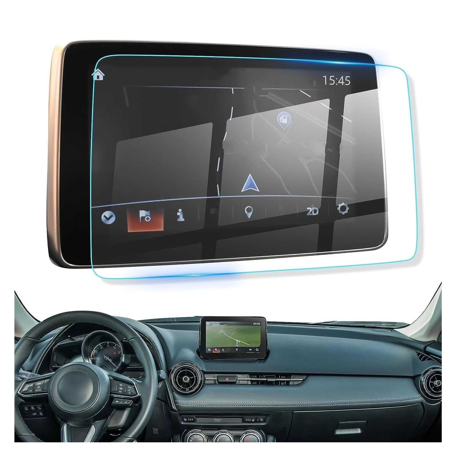 Displayschutz-Folie Für Mazda Für CX-3 Für CX3 2016-2019 2020 Für MX-5 MX5 Für 2021 7 Zoll LCD GPS Navigation Gehärtetem Glas Bildschirm Film Schutz Displayschutz von ELDVSUA