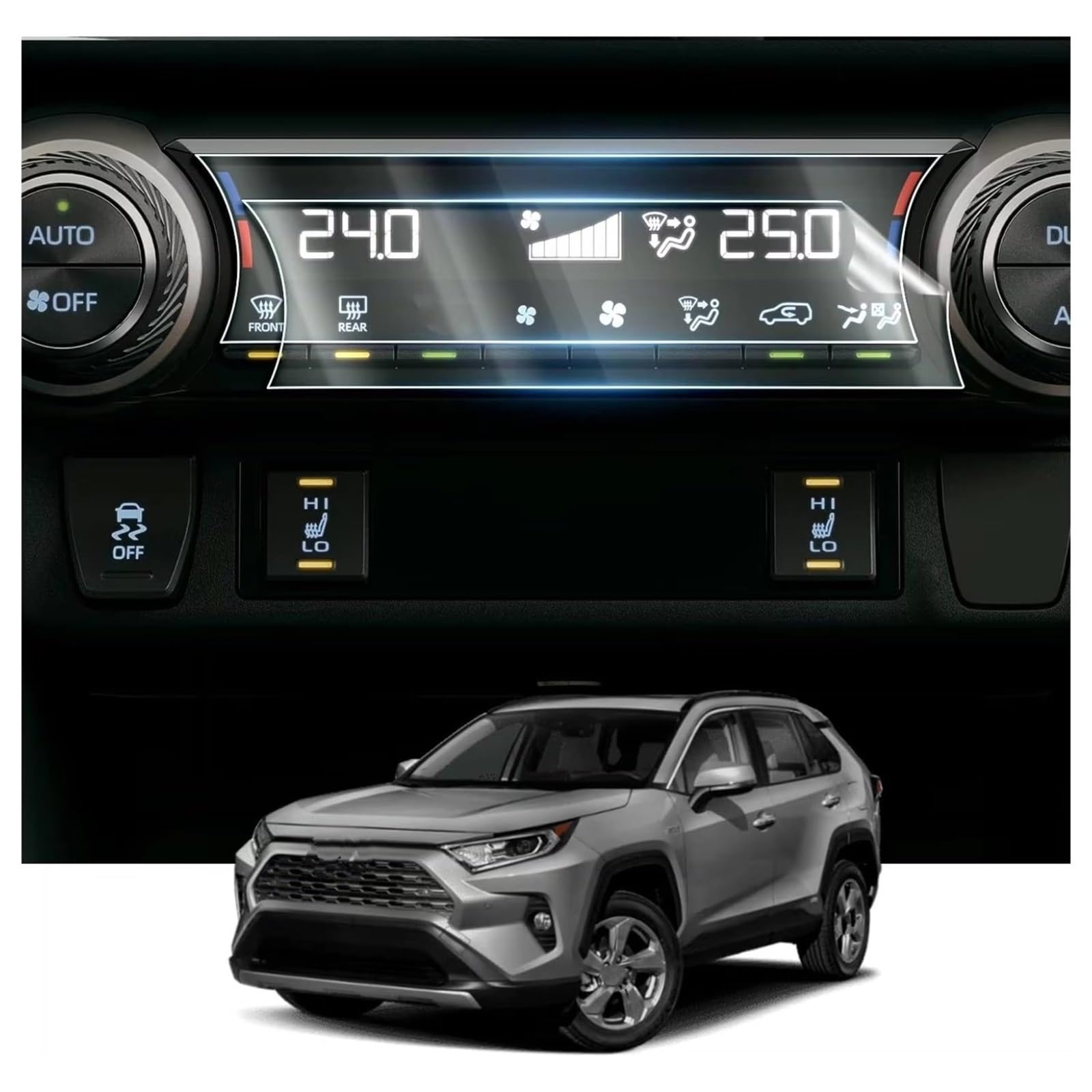 Displayschutz-Folie Für Toyota Für RAV4 Für XA50 2019 2020 2021 2022 2023 Klimaanlage TPU Nano Kunststoff Filme Zubehör Klima Control Filme Displayschutz von ELDVSUA