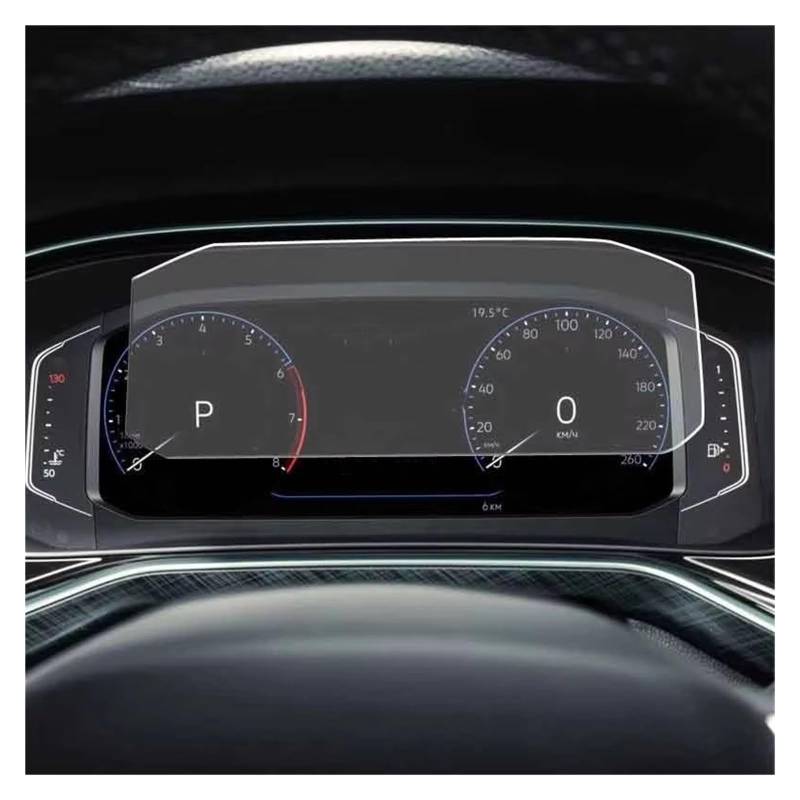 Displayschutz-Folie Für VW Für Polo Für Liftback 2020 2021 Tachometer Dashboard-Bildschirm Innenaufkleber Gehärtetes Glas Displayschutzfolie Displayschutz von ELDVSUA