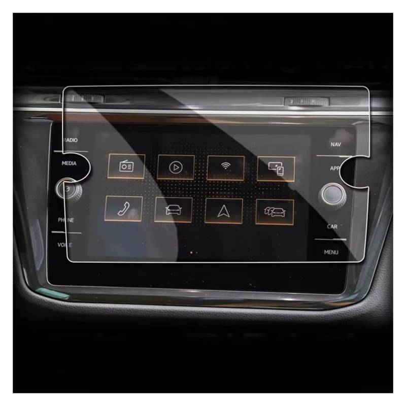 Displayschutz-Folie Für VW Für Tiguan Mk2 Für Allspace Für Atlas 2018 2019 2020 Glas Auto GPS Navigation Displayschutzfolie Aufkleber Zubehör Displayschutz von ELDVSUA