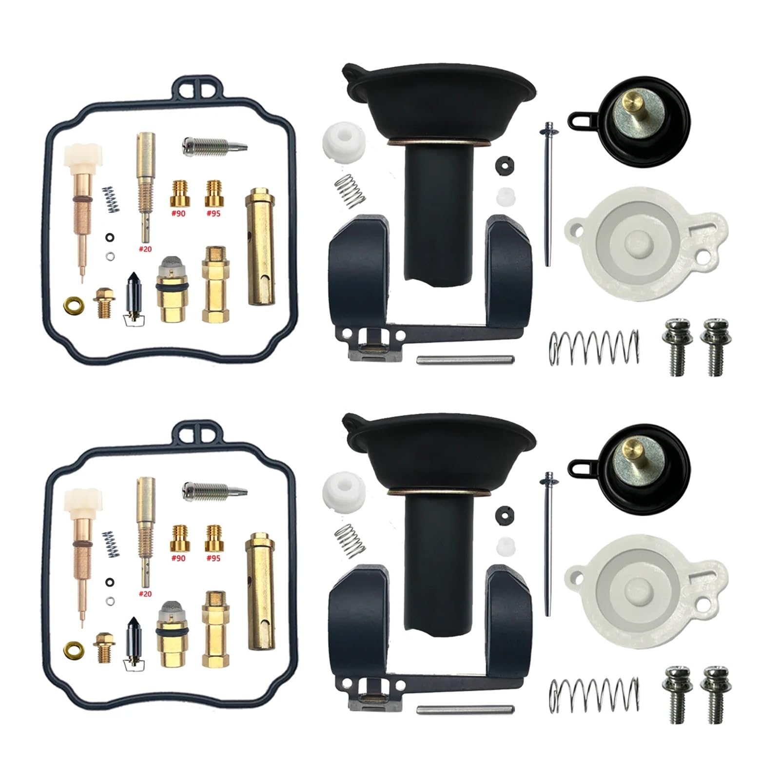 ErsatzVergaser Für V-Star DRAGSTAR XVS650 Vergaser Reparatur Kit Motorrad Carb Float Membran Aircut Gas Schraube Set Teile Motor vergaser(D) von ELDVSUA