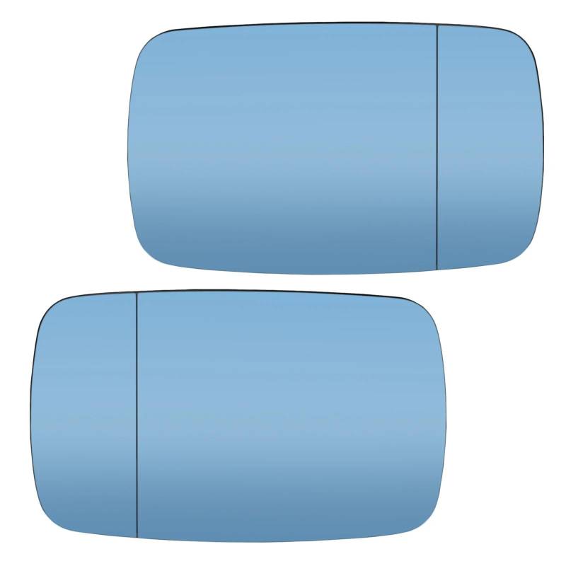 Ersatzspiegelglas Für 5 Series E39 1996-2003 3 Series E46 1997-2005 Limousine Wagon Auto Vorne Rückansicht Seitenspiegel Glas Auto Styling Aufkleben Blau Umkehrlinse Rückfahrglas Spiegel von ELDVSUA