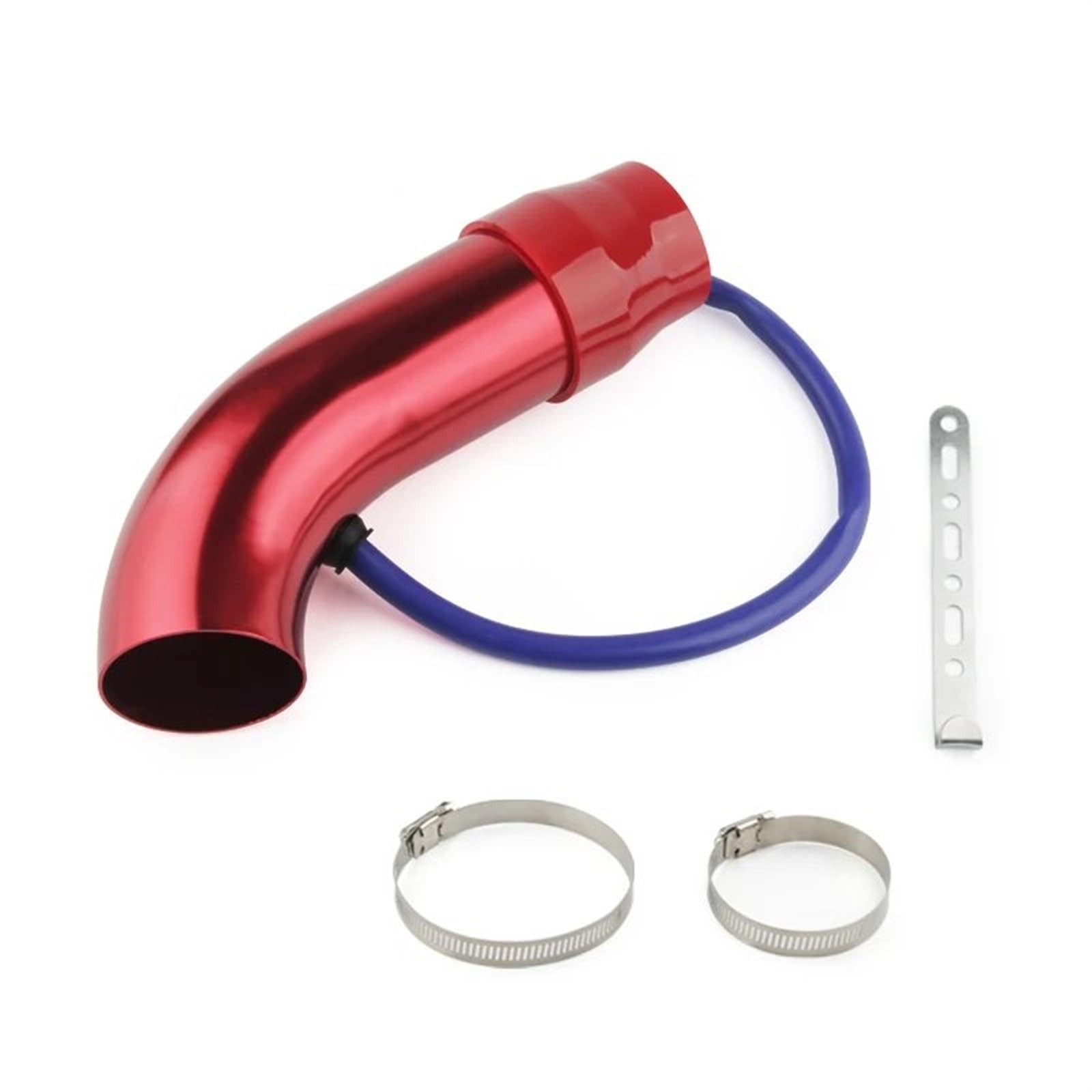 Luftansaugschlauch Universal Alumimum 3'' 75mm Auto Cold Air Intake System Turbo Induktion Rohr Rohr Silber Schwarz Rot Farbe Auto Lufteinlass von ELDVSUA