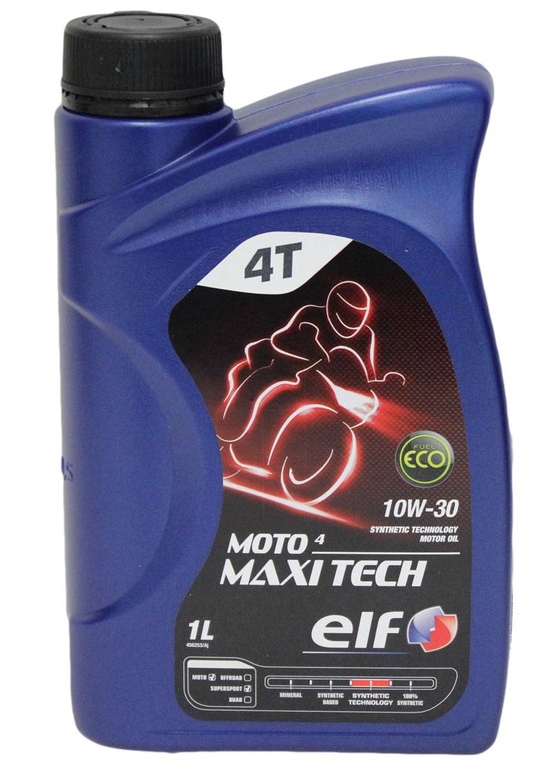 ELF Motoröl ÖL 4T 4-TAKT MOTO 4 MAXITECH 10W30 JASO MA API SJ - 1L 1 Liter von エルフ(Elf)