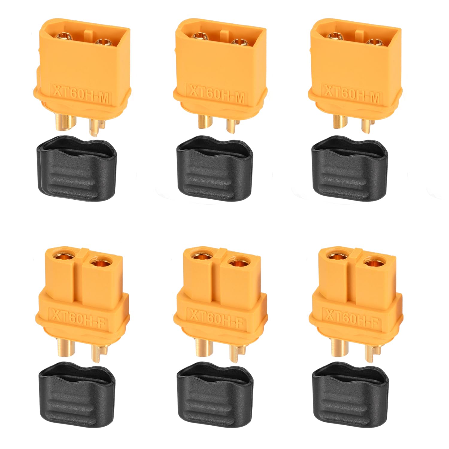 ELFCULB XT60 Stecker, XT60H Stecker männlich weiblich mit Mantelgehäuse für RC-Batterie, Amass-Anschluss, Gerät, 3 Paar von ELFCULB