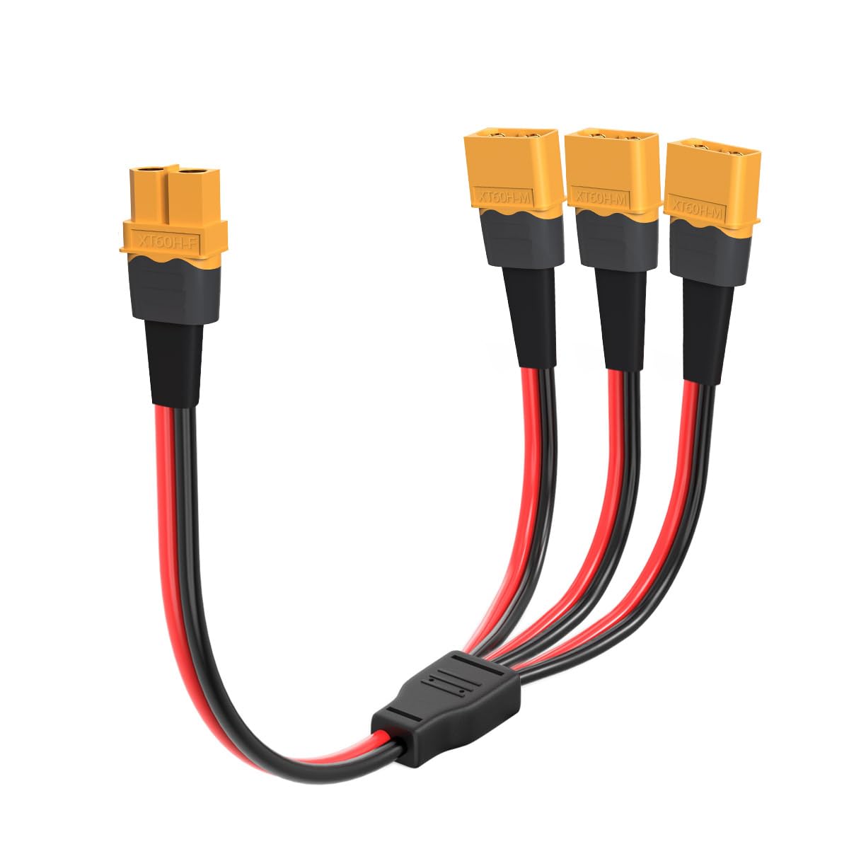 ELFCULB XT60 Y Splitter,12AWG XT60 Kabel 1 Buchse auf 3 Stecker Kabel für Drohne Quadcopter Lipo Akku(30cm) von ELFCULB