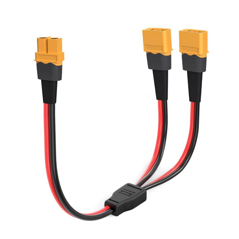 ELFCULB XT60 Y Splitter,12AWG XT60 Kabel 1 Buchse zu 2 Stecker Kabel für Drohne Quadcopter Lipo Akku(30cm) von ELFCULB