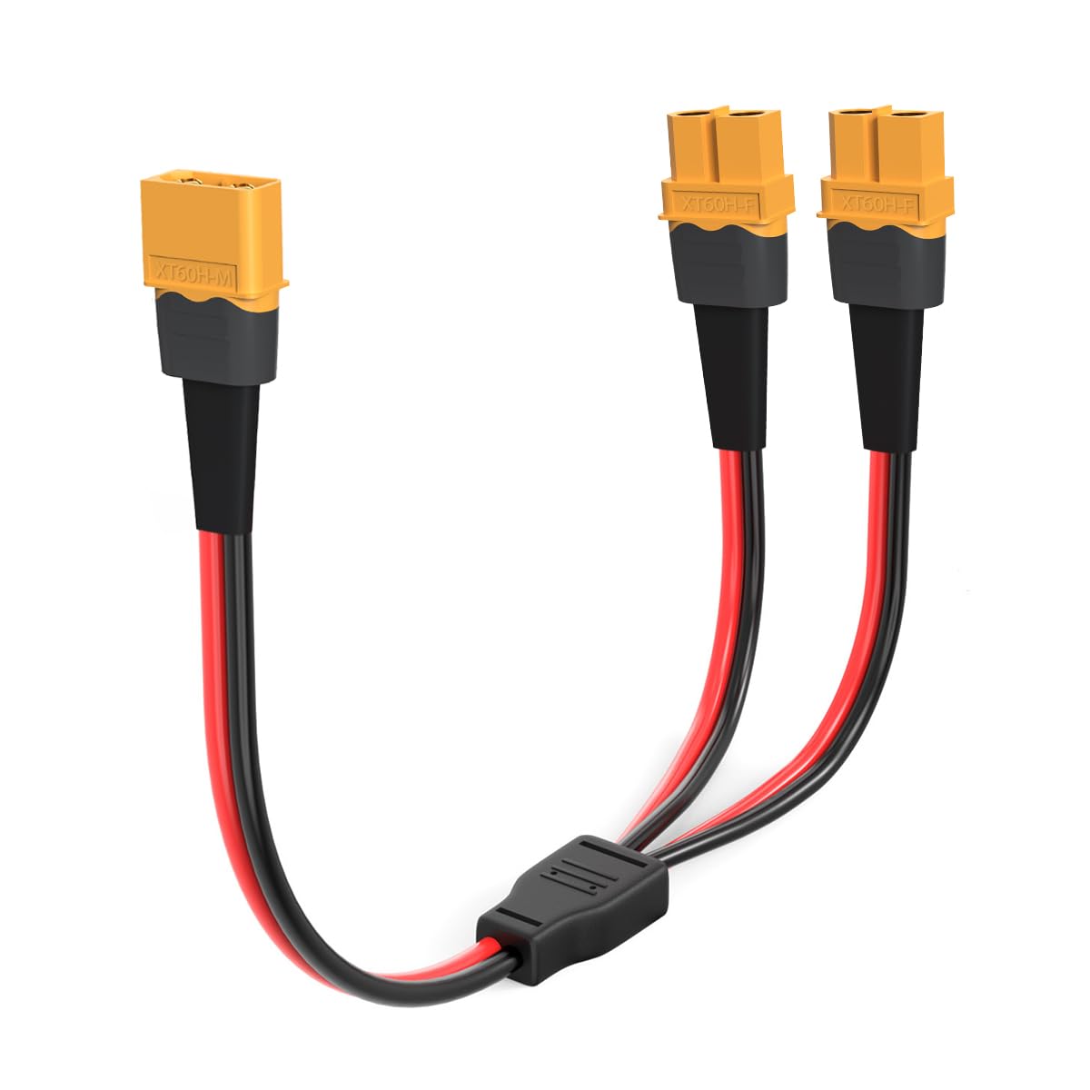 ELFCULB XT60 Y Splitter,12AWG XT60 Kabel 1 Stecker zu 2 Buchse Kabel für Drohne Quadcopter Lipo Akku(30cm) von ELFCULB