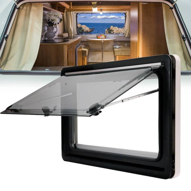 Wohnmobilfenster Caravan Seitenfenster Ausstellfenster Seitenfenster RV Externes Push Fenster mit Sichtschutzvorhang Ausstellfenster Wohnmobilfenster Für Wohnmobile Wohnwagen(1000x450mm) von ELIKBH