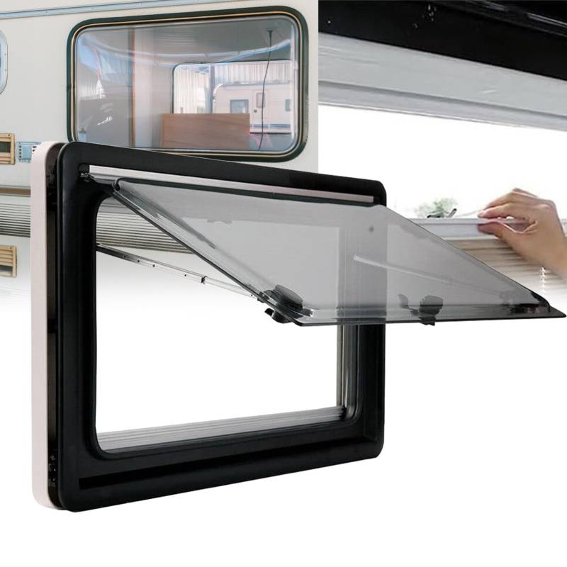 Wohnmobilfenster Caravan Seitenfenster Wohnwagen Fenster Acrylglas Wohnwagen Fenster Ausstellfenster RV Externes Push Fenster Wohnmobil Ausstellfenster(1100x500mm) von ELIKBH