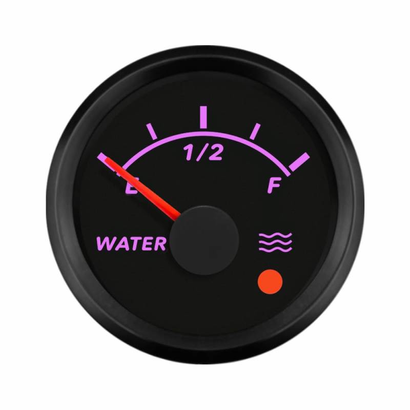 ELING 52 mm Universal Wasserstandsanzeige Signal einstellbar mit 8 Farben Hintergrundbeleuchtung und Alarm für Wohnmobile SUVs Marineschiffe von ELING