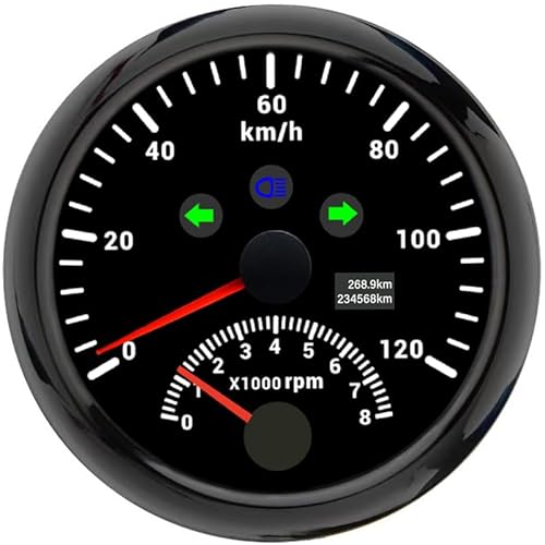 ELING 85 mm 2-in-1 GPS-Tachometer 120 km/h mit Drehzahlmesser 8000 U/min Anzeige mit Hintergrundbeleuchtung für Wohnmobile ELING 85 mm 2-in-1 GPS-Tachometer 120 km/h mit Drehzahlmesser 8000 U/min Anzeige mit Hintergrundbeleuchtung für Wohnmobile von ELING
