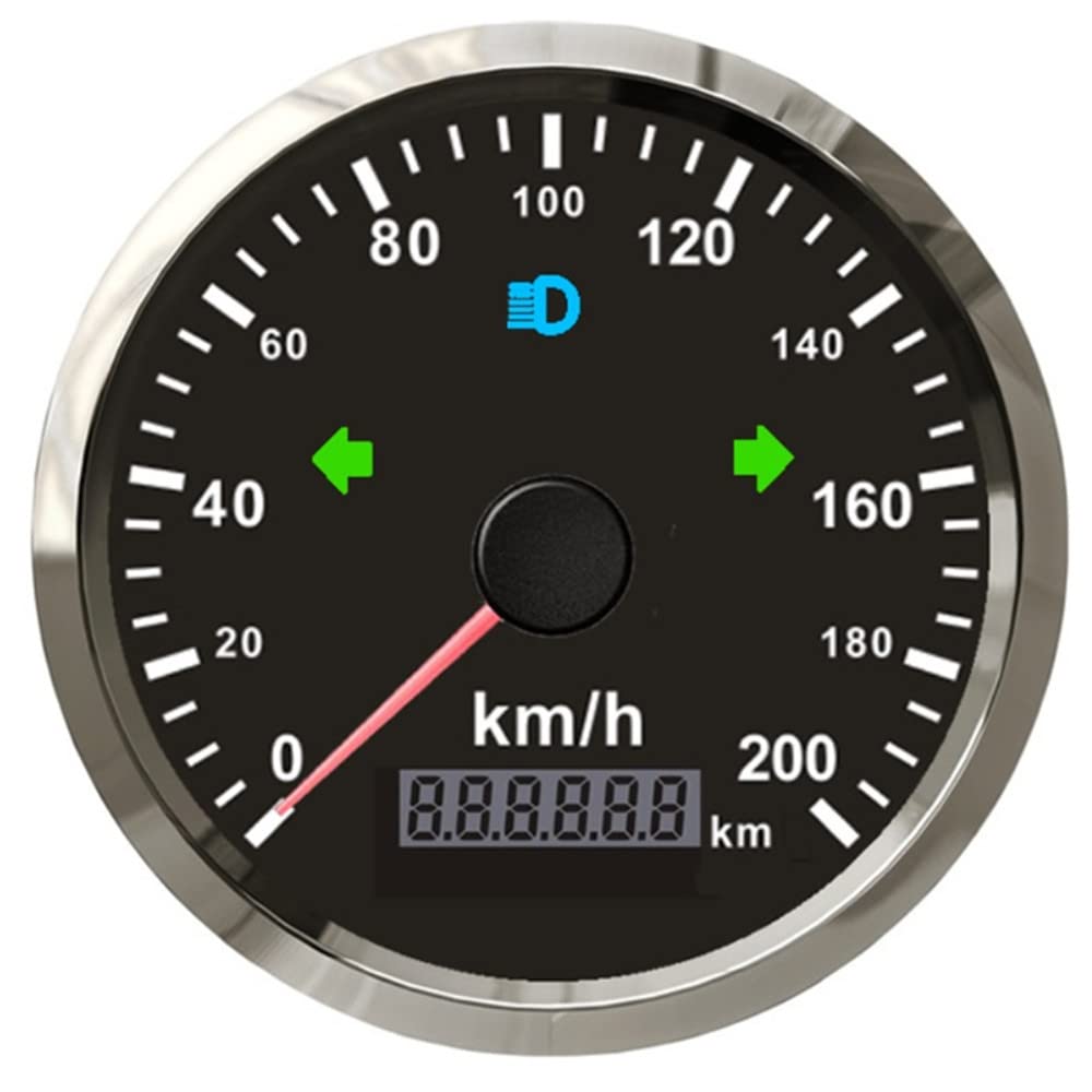 ELING Wasserdichter GPS Tachometer 200 km/h für Schneemobil Motorrad ATV UTV 85mm Abmessung 12V/24V von ELING