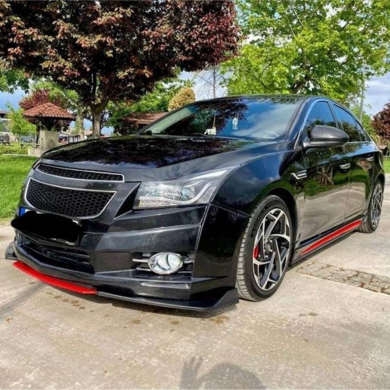 ELIT TUNING STORE 4 Stück Frontstoßstangen-Lippe für Chevrolet Cruze Karosserie-Kit 6 Farben Autozubehör Spoiler Splitter Diffusor Klappe Sport Stoßstange Außenteile (schwarz) von ELIT TUNING STORE