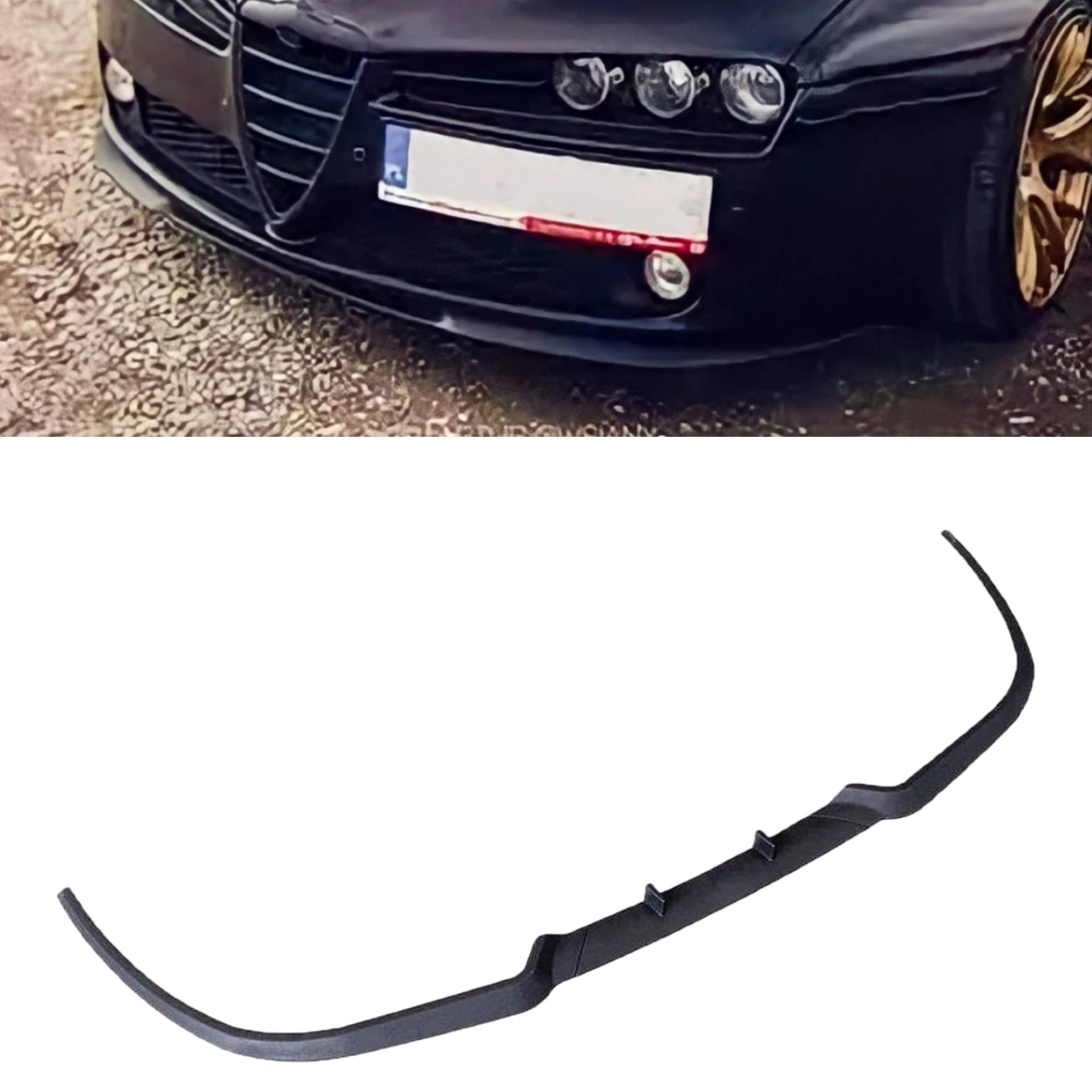 ELIT TUNING STORE Für Alfa Romeo 159 Cupra R Frontstoßstange Lıp Spoiler Lıp Universal 3-teiliges Karosserie-Kit Sport Tuning Protector Autozubehör Außenteile .. von ELIT TUNING STORE