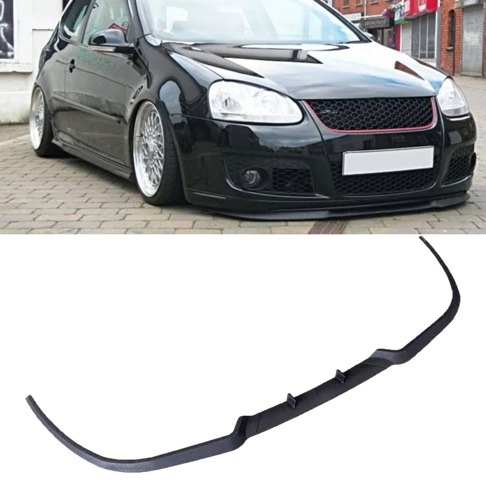 ELIT TUNING STORE Für Volkswagen Golf GTI R32 Jetta MK5 Cupra R Frontstoßstange Lıp Spoiler Lıp Universal 3-teiliges Karosserie-Kit Sport Tuning Protektor Autozubehör Außenteile von ELIT TUNING STORE