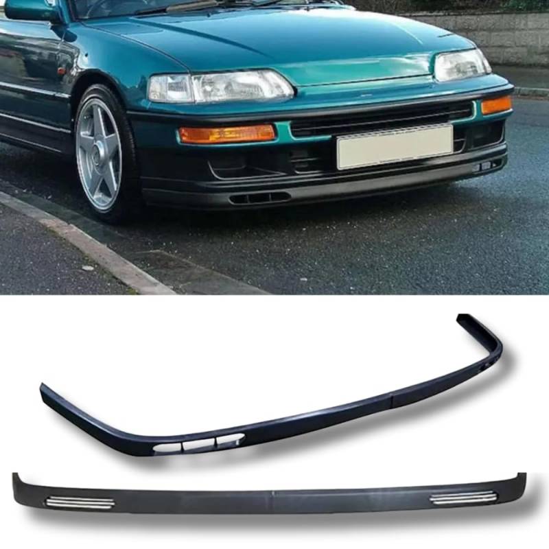 Für Honda CRX 2 Stück Frontstoßstange Lippenkörper Kit Spoiler Splitter Diffusor Hohe Qualität ABS Kunststoff Professionelle Tuningteile (Modell 1) von ELIT TUNING STORE