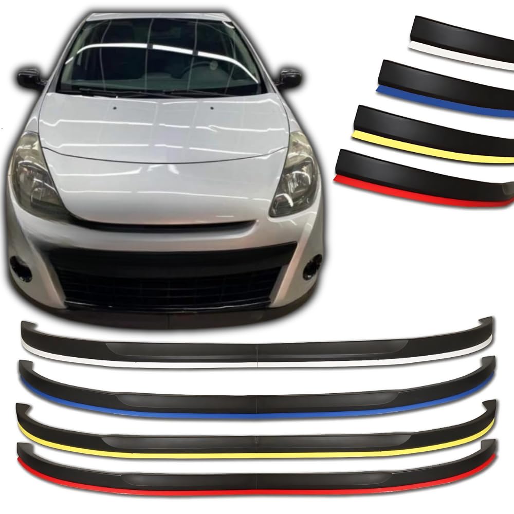 Für Renault Clio 3 2005–2013, 2 Stück, Frontstoßstangenlippe, Karosserie-Kit, Spoiler, Splitter, Diffusor, Qualität, ABS-Kunststoff, professionelle Tuning-Teile (schwarz) von ELIT TUNING STORE