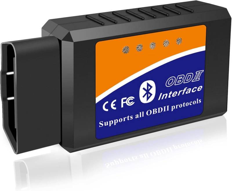 ELM327 OBD2 Bluetooth Diagnosegerät Scanner Code Leser für Android Windows, Auto Diagnosegerät OBD Adapter für Alle OBDII Protokoll Fahrzeuge von ELM327