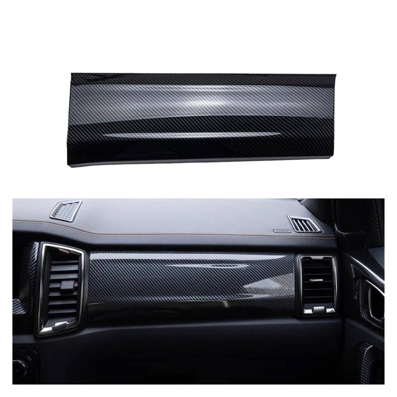 LHD Co-Pilot Panel Abdeckung Trim Innen Dekoration Für Ford Für Ranger 2015 2016 2017 2018 2019 2020 Carbon Faser Farbe Zubehör Innenraum Interieur Zubehör von EMENAR