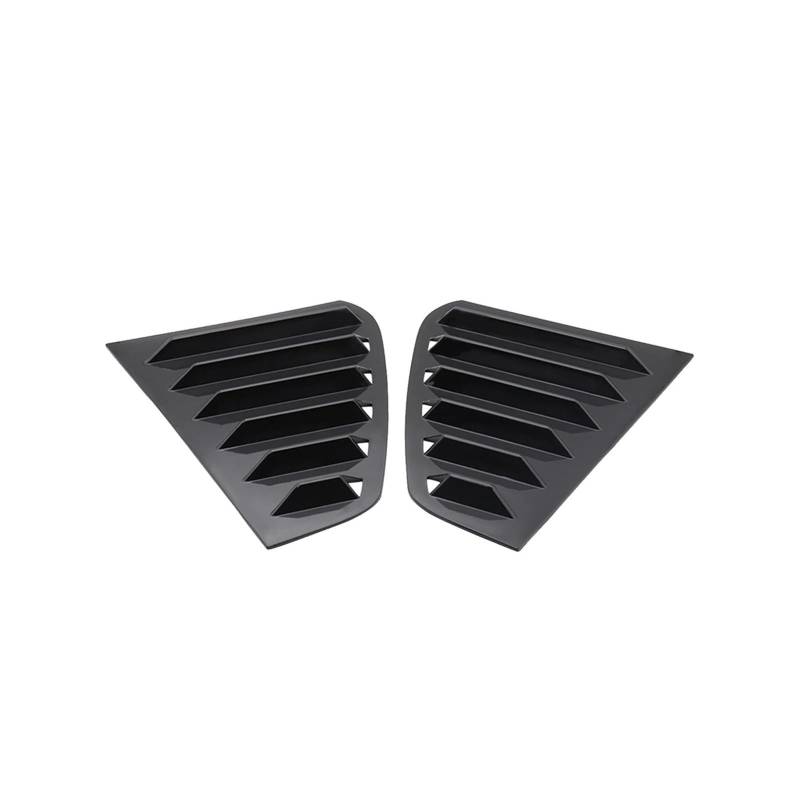 EMIGOS Für Golf 7 7,5 MK7/7,5 GTI GTD R Modelle Auto Hinten Fenster Shutter Abdeckung Trim Fenster Lamellen Seite Vent Trim 2PCS Diffusor Splitter Frontspoiler (Color : Schwarz) von EMIGOS