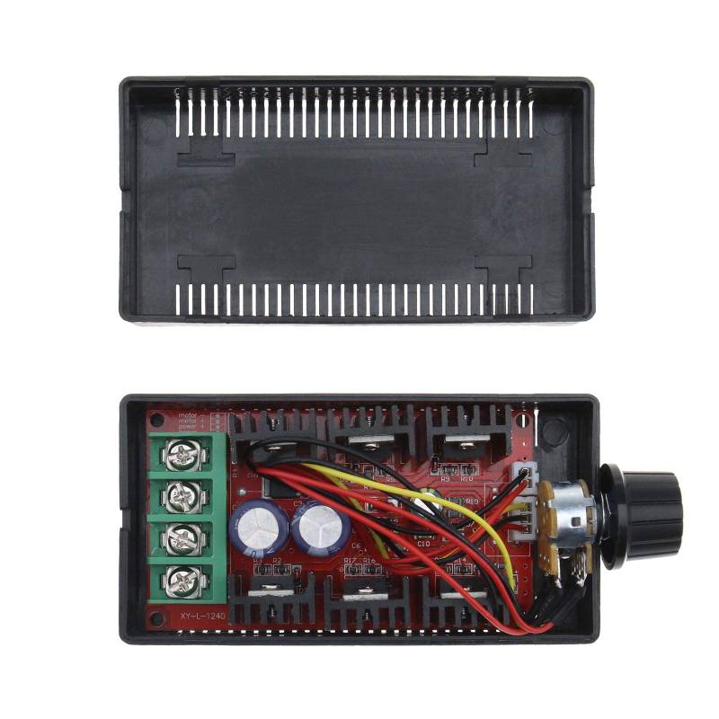 EMSea 1 x PWM DC Motor Drehzahlregler Schalter HHO Controller Regler 9–50 V 40 A 2000 W mit Gehäuse für DC Leuchtmittel Dimmen von EMSea