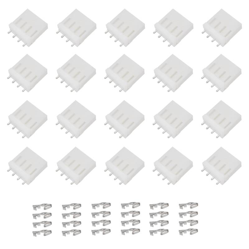 EMSea 25 Sets 4-polige 5,08 mm PCB-Steckverbinder, Draht-zu-Draht-Crimp-Stecker, kompatibel mit Molex 5058 8981 elektrischen Projekten von EMSea