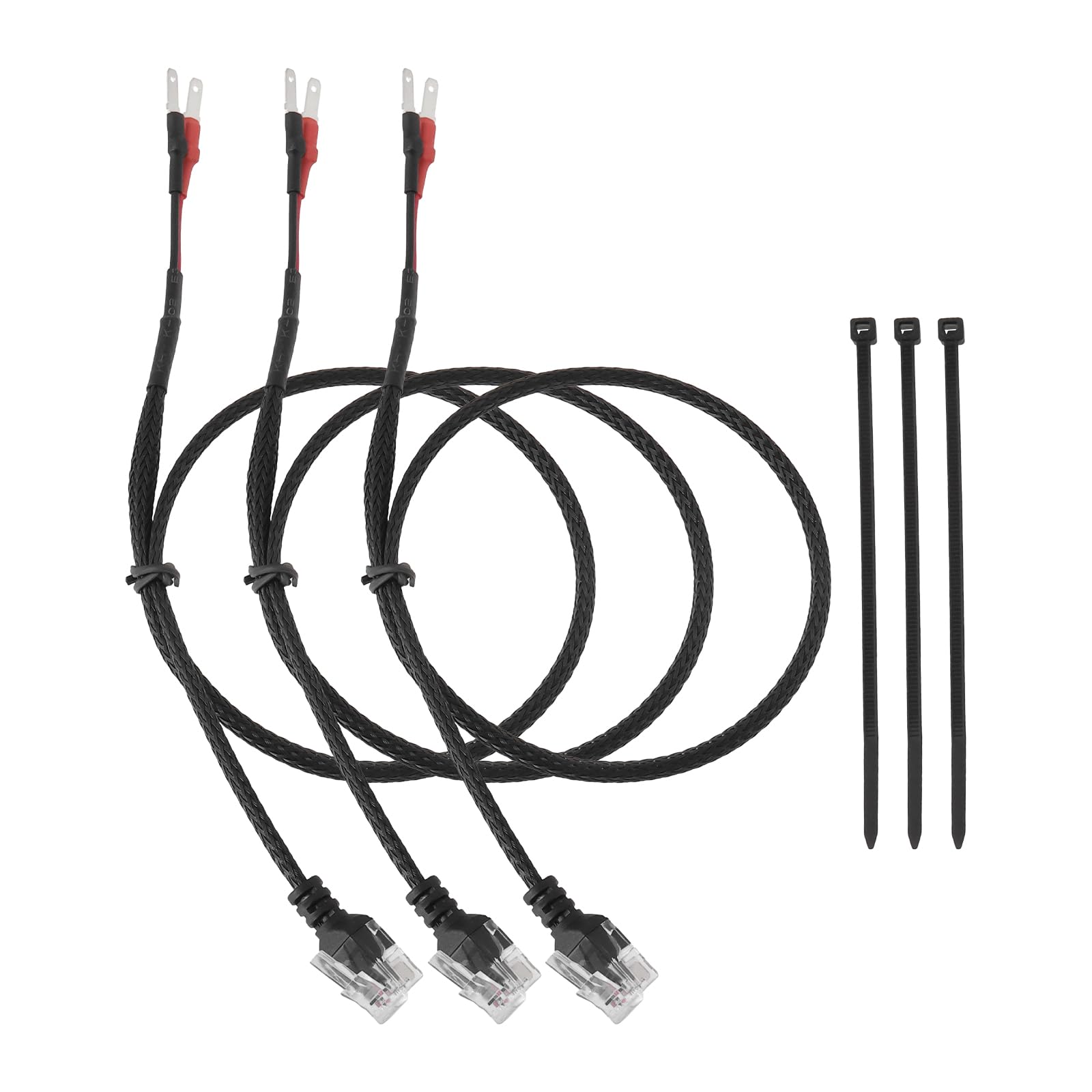 EMSea 3 Stück RJ11-Netzkabel für Radarwarner Fürs Auto Fest Verdrahtet mit 3 Kabelbindern Kompatibel mit Hydencamm Escort Kompatibel mit Valentine One 12 V Länge 41,5cm von EMSea