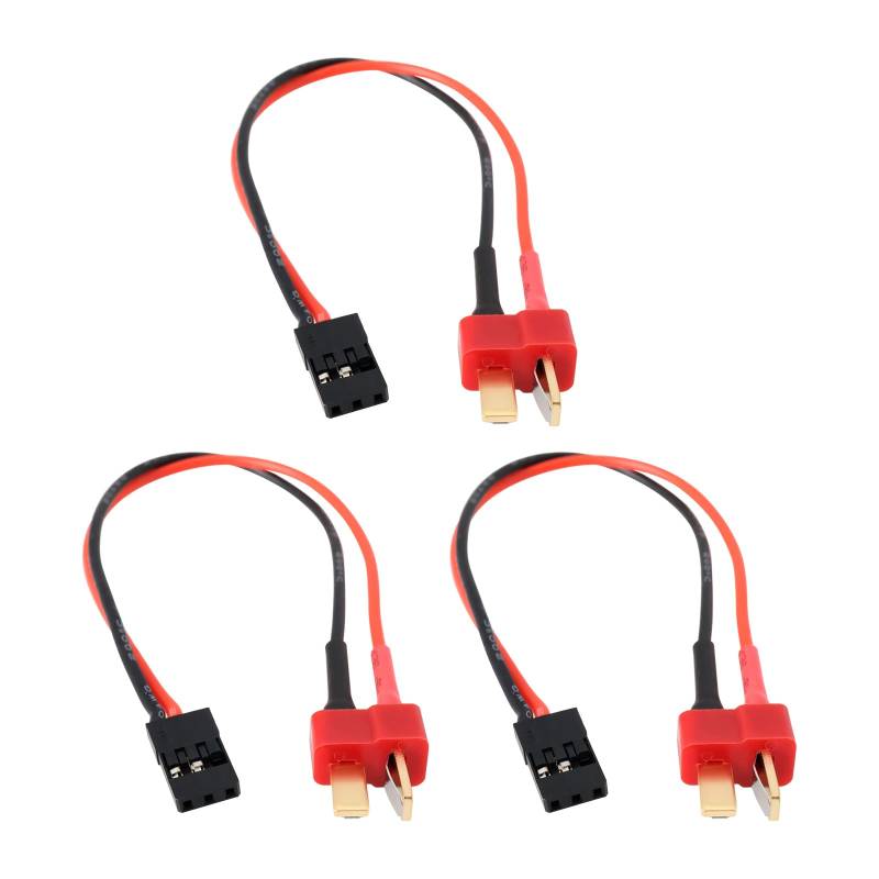 EMSea 3 Stück T-Stecker auf JR Futaba Adapterkabel, 15 cm, 20WAG, kompatibel mit HPI Baja 5B, kompatibel mit KM Buggy, kompatibel mit Rovan Buggy von EMSea