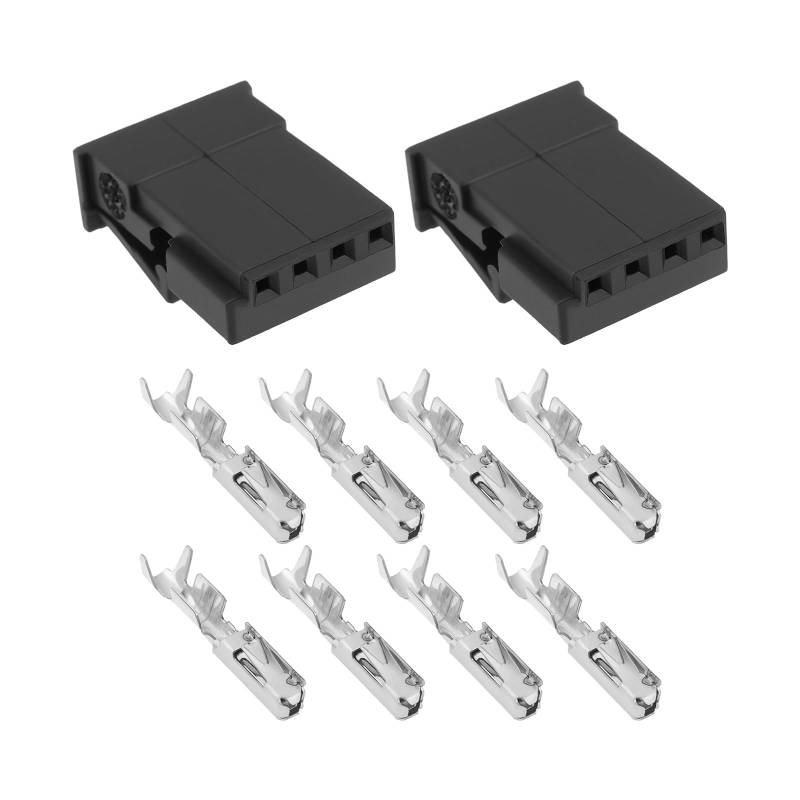 EMSea 4-poliger MQS-Sensor-Steckverbinder, kompatibel mit BMW OE 8377234 968813-1 mit Klemmen, 16,7 x 12,3 mm, elektrischer Sensor-Kabelbaum-Stecker, 2 Stück von EMSea