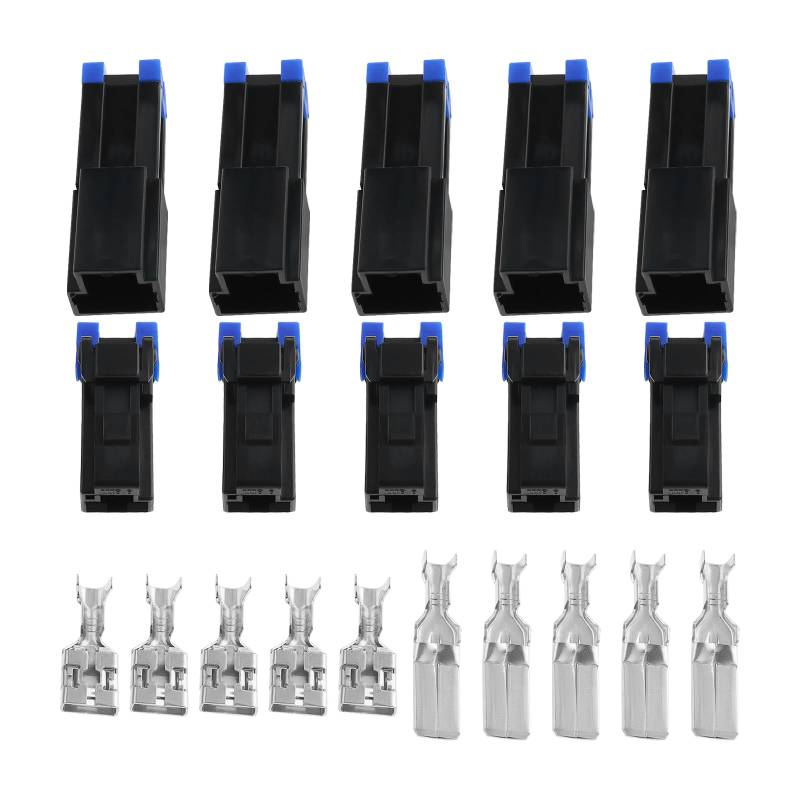 EMSea 5 Set 1-Wege-Steckverbinder mit 1-poligem Hochstrom, 9,5 mm, Multi-Stecker und Klemmen, 60 A, 60-A-bewertet, elektrischer Stecker für Automobil, Motorrad, LKW von EMSea