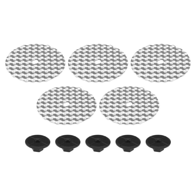 EMSea 5 Sets Hitzeschild Reparatur Set mit Reparaturblättern, Kunststoffmuttern, 2019900050, N90335004, N90335006, N90796501, N90796502, Kompatibel mit Audi, Kompatibel mit VW, Kompatibel mit Skoda von EMSea