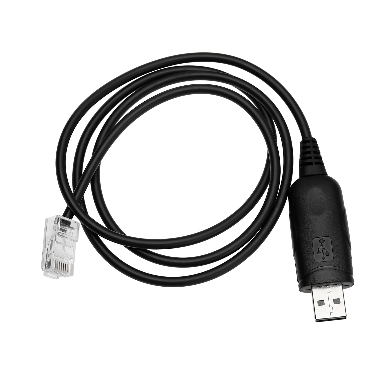 EMSea 80 cm USB-Programmierkabel 8-poliges Kristallkopf-auf-USB-Stecker-Programmierkabel Kompatibel mit Anytone AT-5888UV AT-778UV Mobilfunk-Transceivern von EMSea