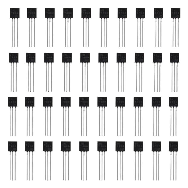 EMSea N-Channel 2N7000 MOSFET-Transistor, ESD-zertifiziert, TO-92, 0,3 A, 60 V, 3-polig, internationaler Gleichrichterstrom für Heimindustrie und Heimwerker, 100 Stück von EMSea