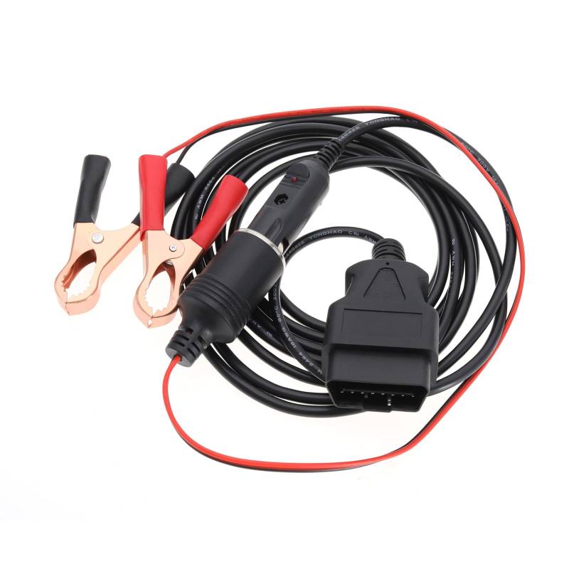 EMSea OBD II Fahrzeug ECU Notstromversorgung Kabel Memory Saver mit Krokodilklemme 12V Autobatterie Zigarettenanzünder Power Extension Socket von EMSea