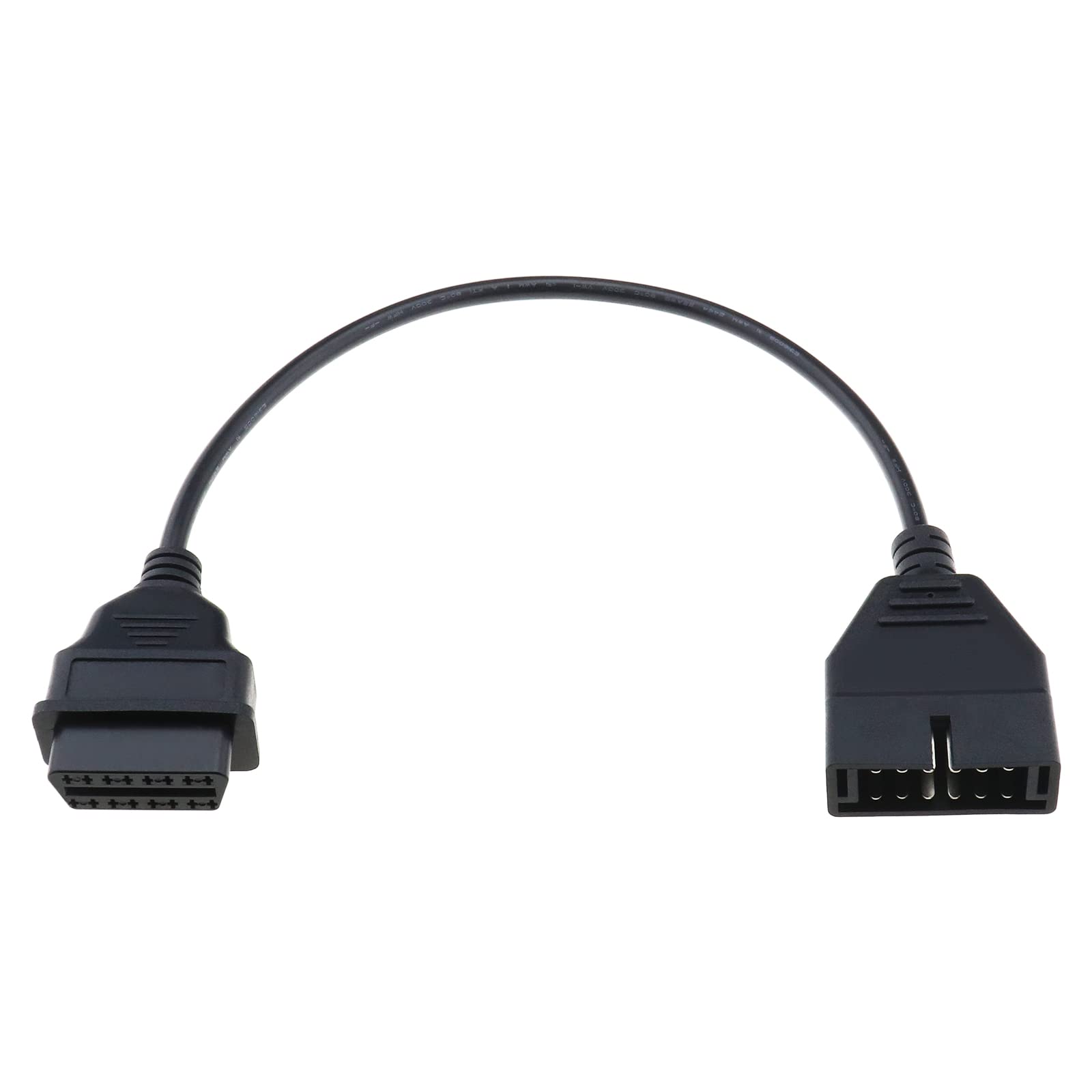 EMSea OBD1 12 Pins auf OBD2 16 Pins Adapter Scanner Kabel Diagnosewerkzeug 12 Pin Stecker auf 16 Pin Buchse Scanner Konverter Kabel Kompatibel mit GM Fahrzeugen 40cm von EMSea