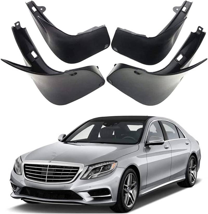 ENFILY 4 Stück Auto-Schmutzfänger für Mercedes Benz S-Klasse W222 2014–2019 2015 2016 2017 2018, Spritzschutz vorne und hinten, Kotflügel-Styling-Verkleidung, Ersatzzubehör von ENFILY