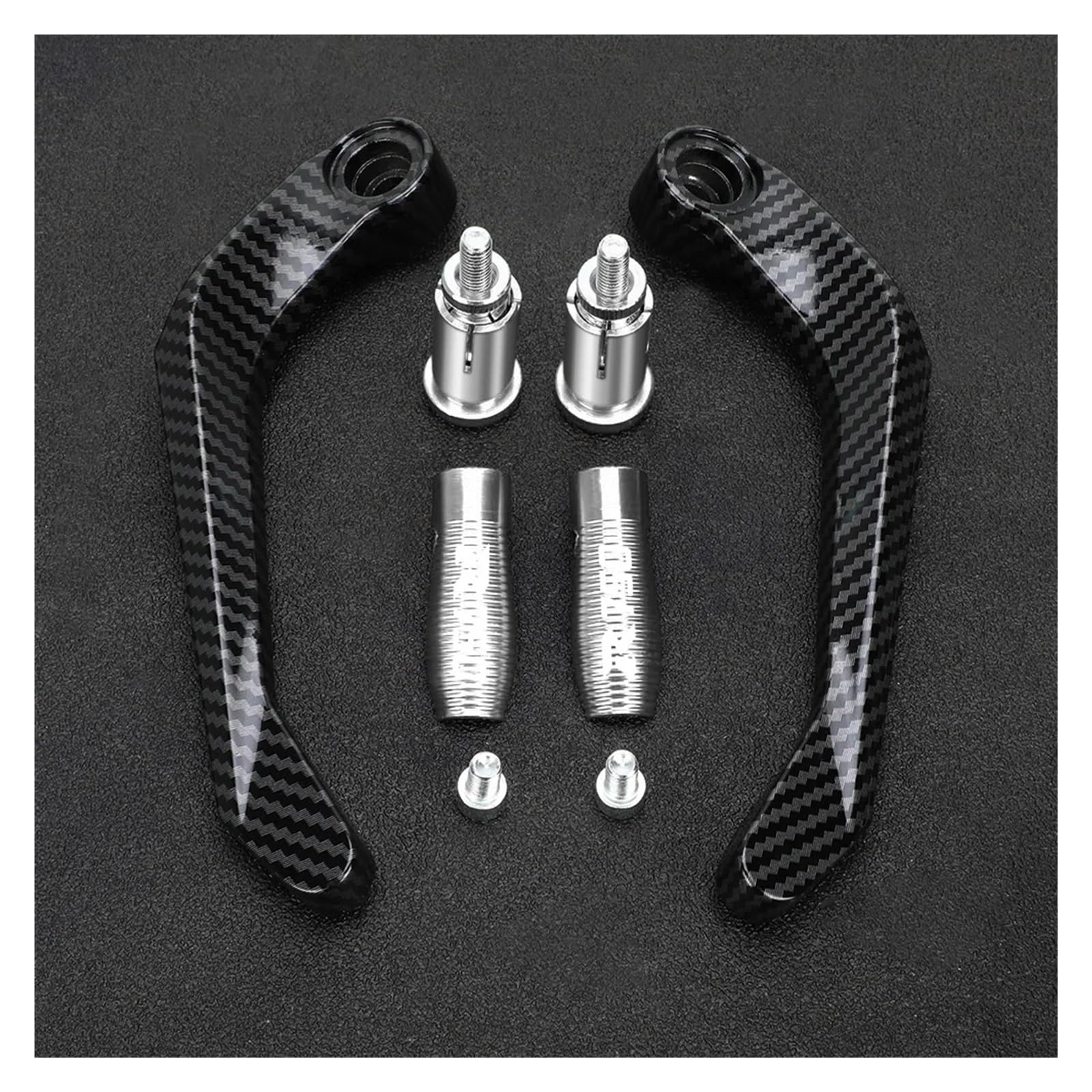 Handschutz für Motorradlenker FÜR Suzuki GSXR750 GSX-R 750 2001-2024 2023 Motorrad-Lenkerbremskupplungshebel-Handschutz-Handschutz-Kit CNC(Silver with Logo) von ENGEBS