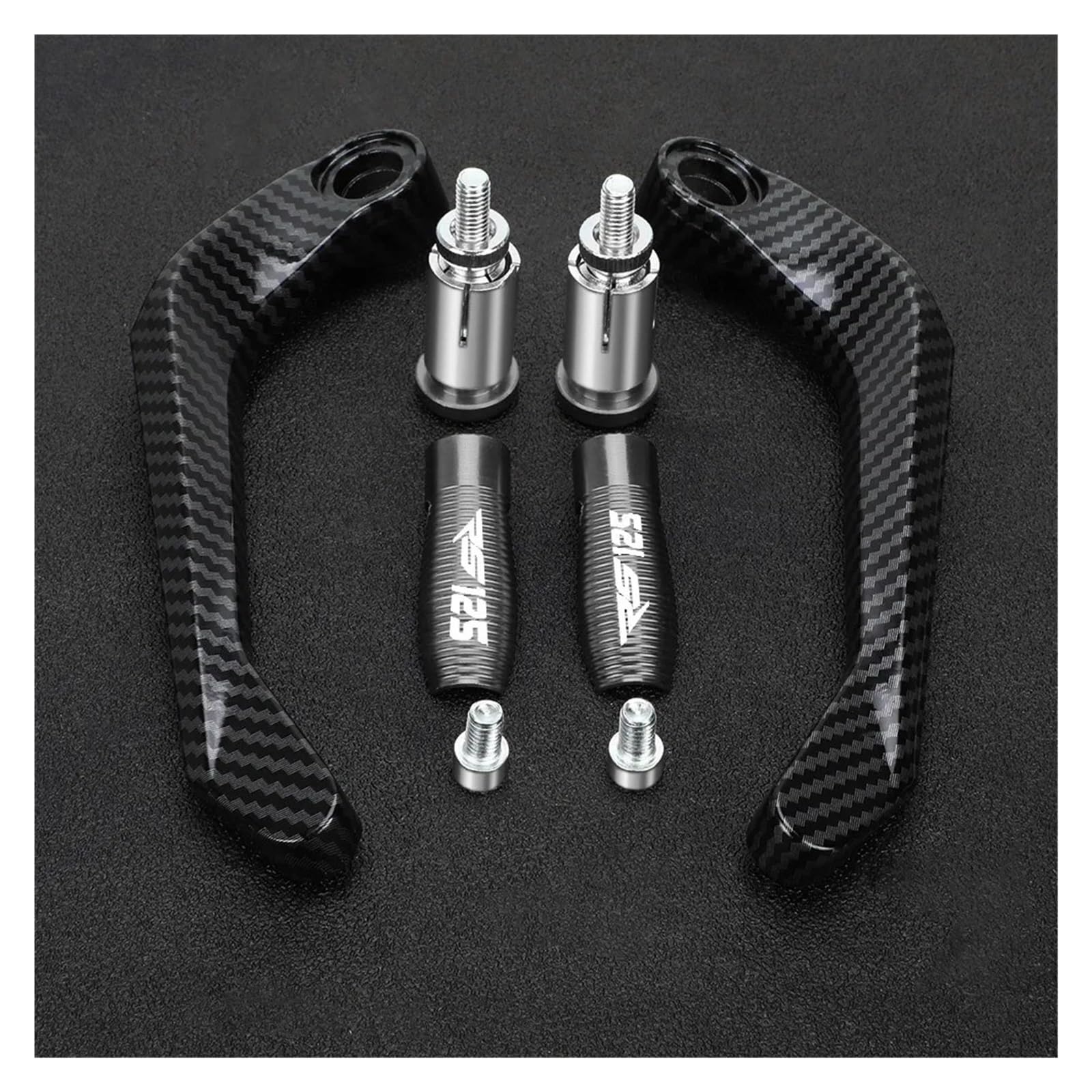 Handschutz für Motorradlenker Für Aprilia RS125 RS 125 1996-2010 Motorrad 7/8 "22MM Lenker Griffe Schutz Bremse Kupplung Hebel Griff Bar Schutz Protector(Gray with Logo) von ENGEBS