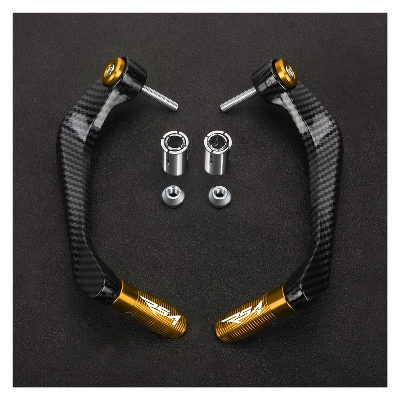 Handschutz für Motorradlenker Für Aprilia RS4 RS125 RS50 RS 125 50 1999-2022 Motorrad-Lenkergriffe Bremskupplungshebelschutz Handschutz Hebelschutz(Gold with Logo) von ENGEBS