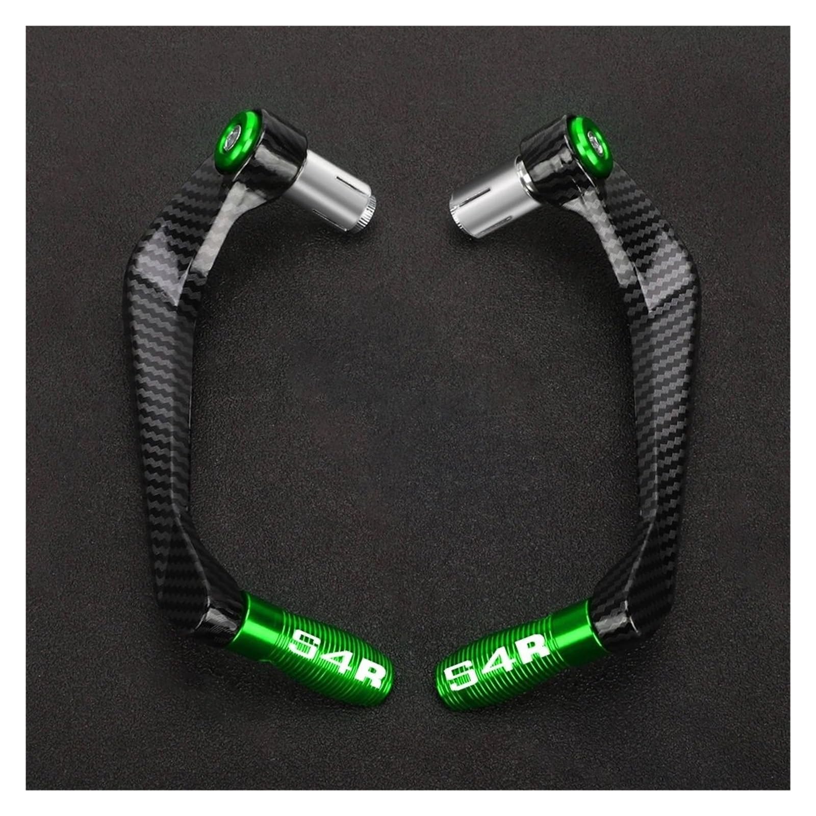 Handschutz für Motorradlenker Für Ducati Monster S4R 2003 2004 2005 2006-2008 Motorrad-Lenkergriffschutz Bremskupplungshebel Lenkerschutz(Green Logo) von ENGEBS