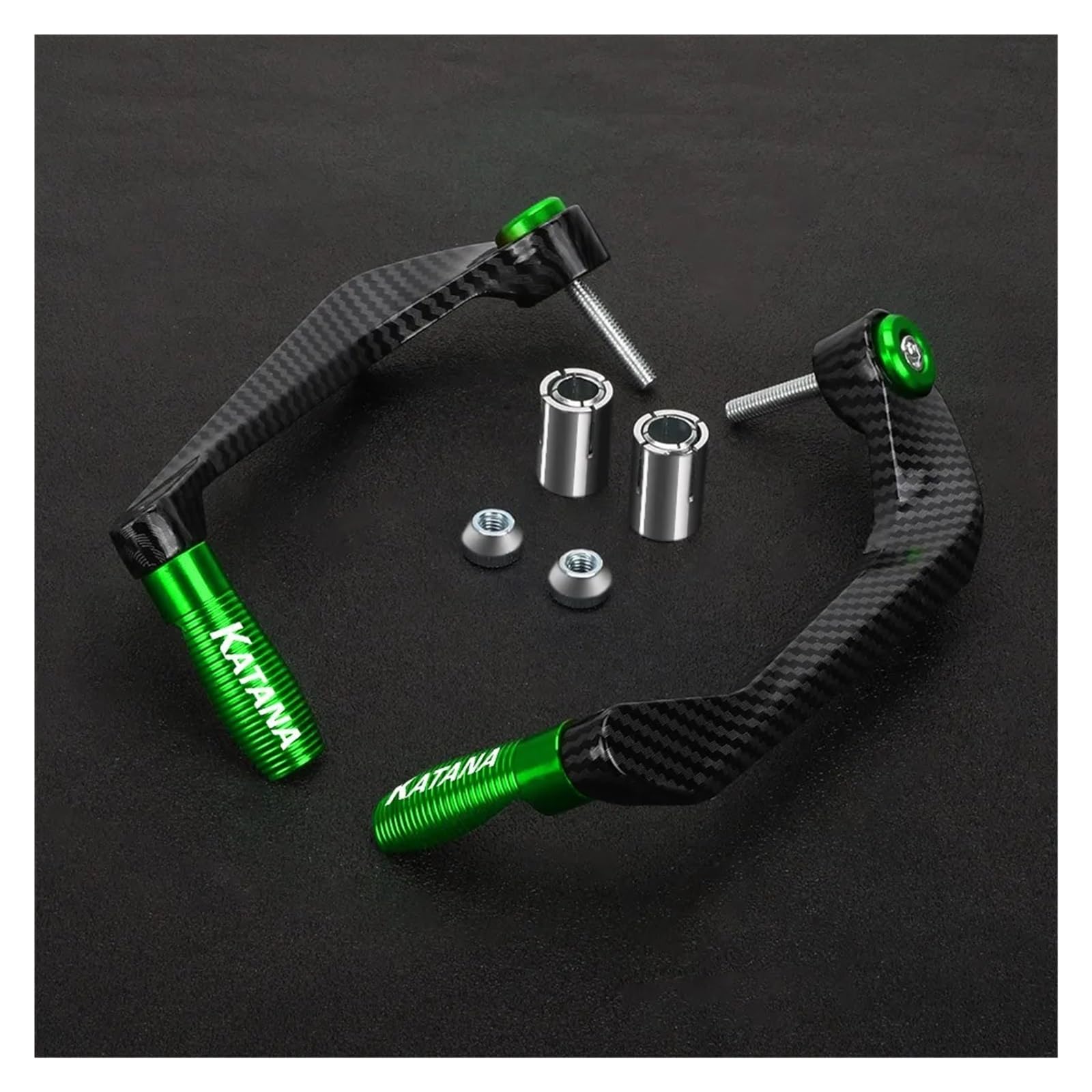 Handschutz für Motorradlenker Für Suzuki Katana GSX600F GSX750F 1989-2007 2006 2005 Motorradlenker Bremskupplungshebel Handschutz Handschutz-Set(Green with Logo) von ENGEBS