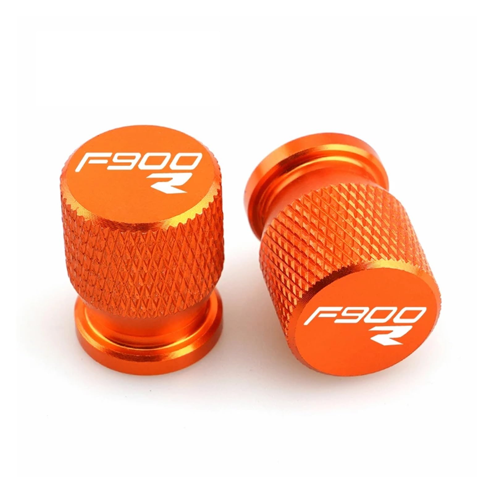 Motorrad-Ventilkernkappe FÜR F900R F900XR F 900 R F900 XR F 900XR F900r 2PCS Motorrad Reifen Ventil Air Port Stem Abdeckung Kappe Stecker CNC Zubehör(Orange F900R) von ENGEBS