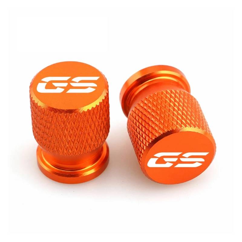 Motorrad-Ventilkernkappe FÜR R1200GS LC R1250GS ADV F750GS F850GS F650GS F700GS G310GS GS Motorrad Rad Reifen Ventil Stem Caps Reifen Ventil Abdeckungen(Orange GS) von ENGEBS