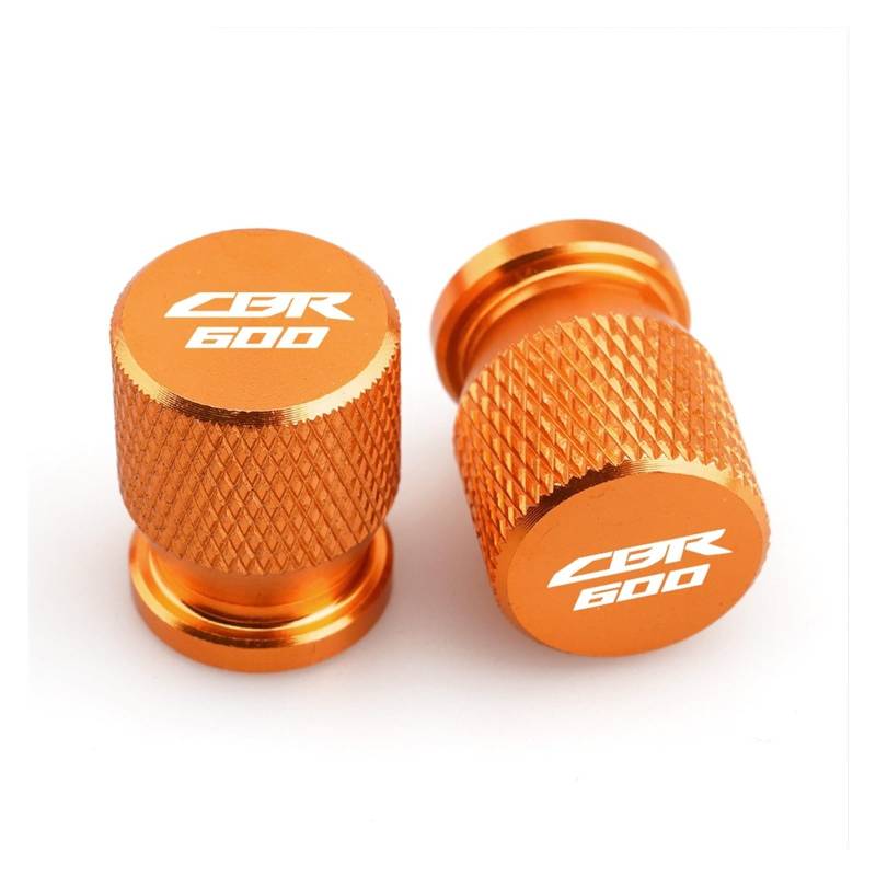 Motorrad-Ventilkernkappe Für Hon@&da CBR600 F2 F3 F4 F4i Sport/F CBR600F CBR600RR 1991-2017 Motorrad Rad Reifen Teile Ventil Stem Caps Abdeckung(Orange) von ENGEBS